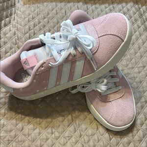 Adidas Women's Pink and White Athletic Shoes